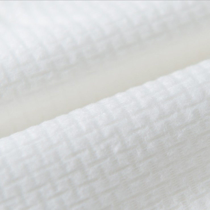110g wit EF-Katoenen van Spunlaced van de Korrel100% Viscose Dwars Niet-geweven Weefsel, Natte Wips