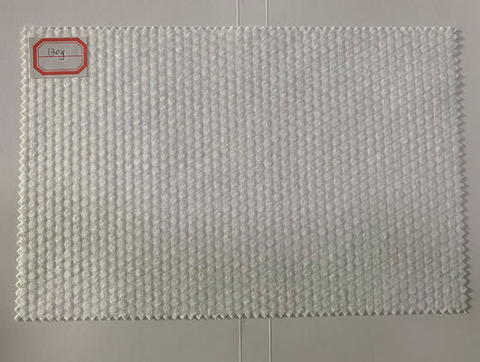 130g het witte Dwarsspunlaced Niet-geweven Weefsel van de Parelkorrel 100%Viscose